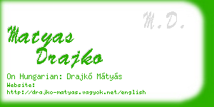 matyas drajko business card